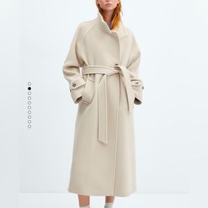 Mango women’s cream coat